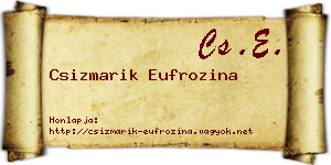 Csizmarik Eufrozina névjegykártya